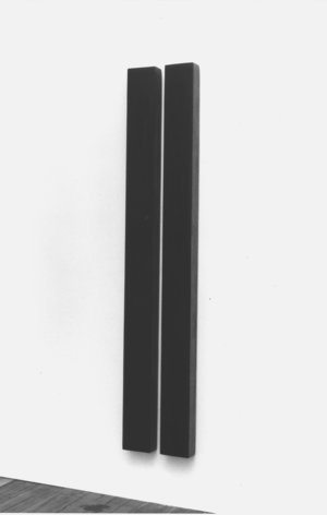Singularity. 1998. Black Vatican Stone. Two units 84” x 7” x 3 3/8” each.