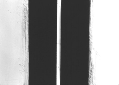 “This is not a Split” 1988. Charcoal on Paper. Two units, 26”x20” each.