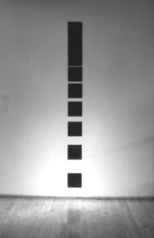 Stagon. 1987. Hot rolled steel. Nine units, 8” x 8” x 3/16” each.