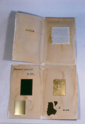 Triptych for Germany. 1990. Mixed media on stained paper. Detail. Red Box. Kassel Documenta Archives.