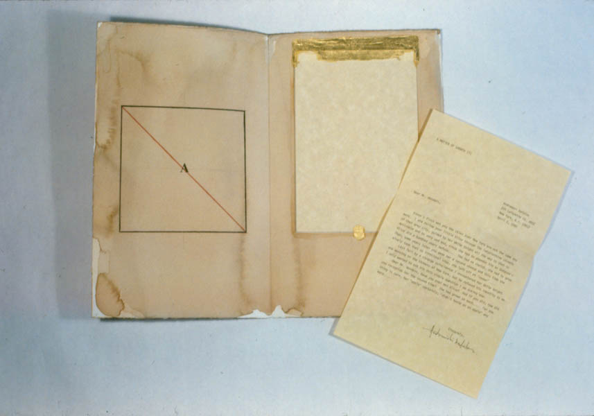 Triptych for Germany. 1990. Mixed media on stained paper. Detail. Golden Box. Ludwig Museum Köln.